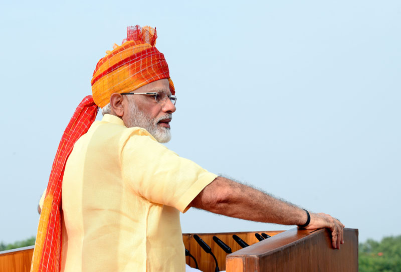 The Prime Minister, Shri Narendra Modi addressing the Nation on the occasion of 71st Independence Day.